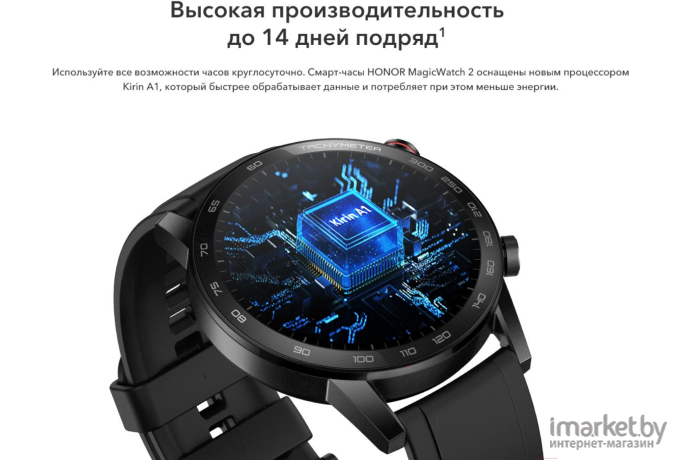 Умные часы и браслет Honor MagicWatch 2 MNS-B19 Charcoal Black