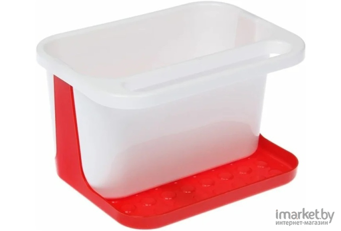 Кухонная принадлежность Альтернатива Подставка для моющих средств бело-красный