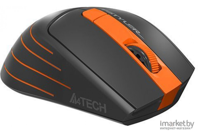 Мышь A4Tech Fstyler FG30 серый/оранжевый