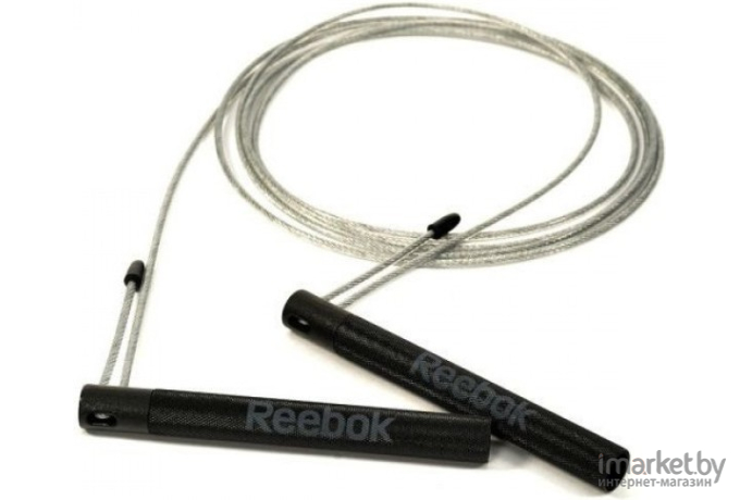 Скакалка Reebok RARP-11082 стальной/черный