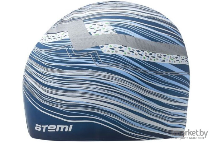 Шапочка для плавания Atemi PSC424 синий/графика