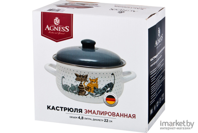 Кастрюля Agness Озорные коты