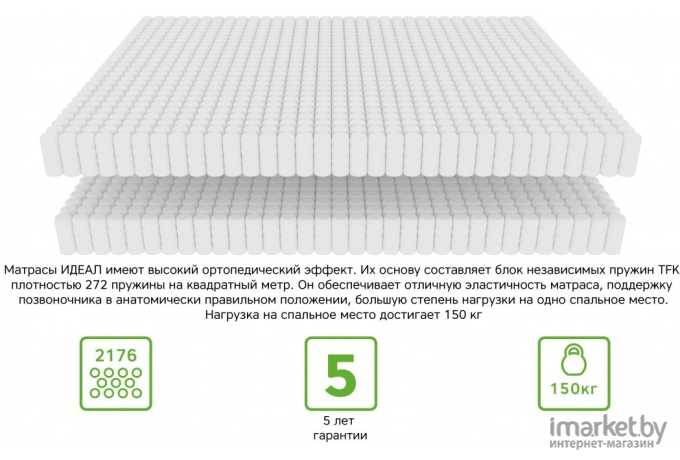 Матрас EOS Идеал 39 160x200 жаккард