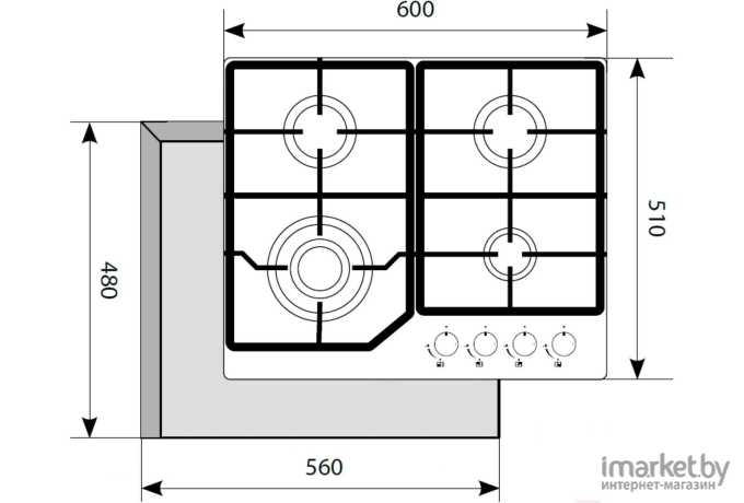 Варочная панель Akpo PGA 604 LGC WH