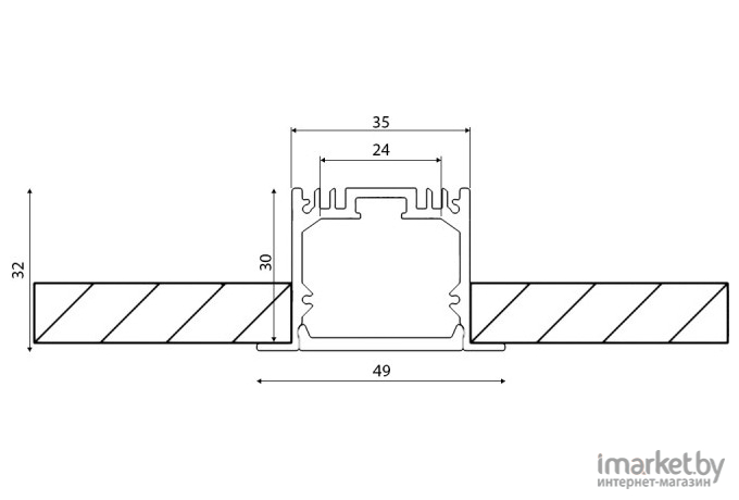 Профиль для светодиодных лент DesignLed LE.4932