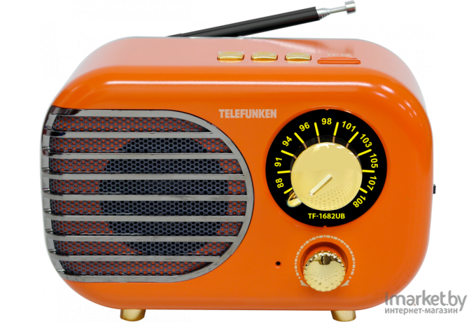 Радиоприемник TELEFUNKEN TF-1682UB оранжевый/золотой