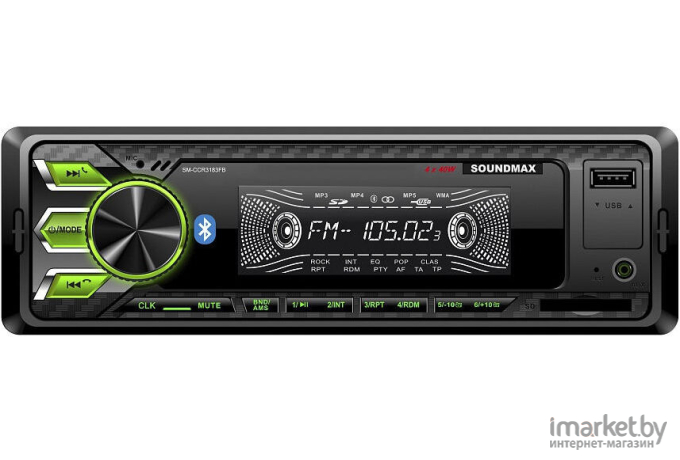 Автомагнитола Soundmax SM-CCR3183FB черный