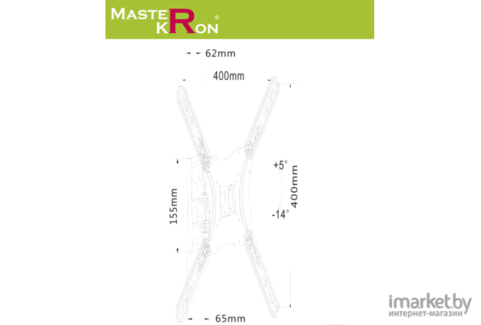 Кронштейн, стойка MasterKron PLA27-440