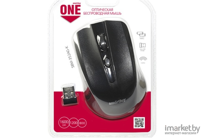 Мышь SmartBuy One Black