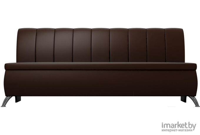 Кухонный диван Лига Диванов Кантри экокожа коричневый (100156)