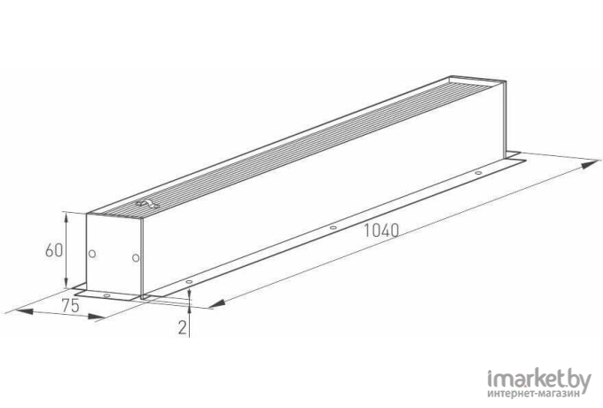 Шинопровод Arlight Трек встраиваемый MAG-TRACK-4560-F-1040 (WH)