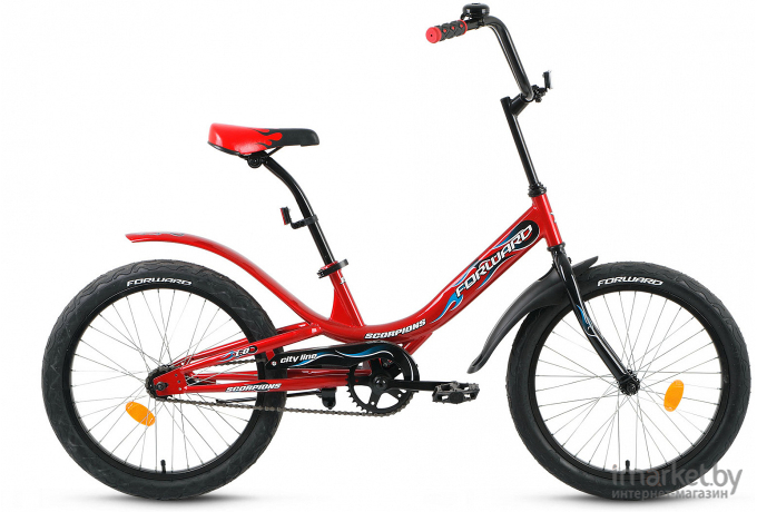 Велосипед Forward Scorpions 20 1.0 2020 красный