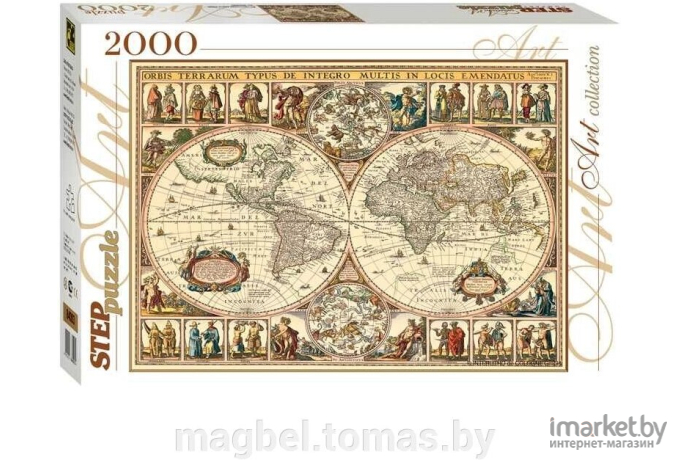 Сборная модель, пазл Step Puzzle Историческая карта мира 2000эл