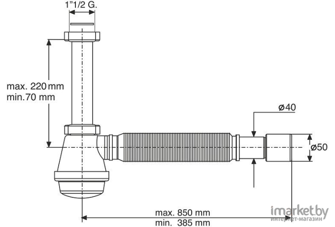 Сифон Bonomini 1031ЕХ45В0