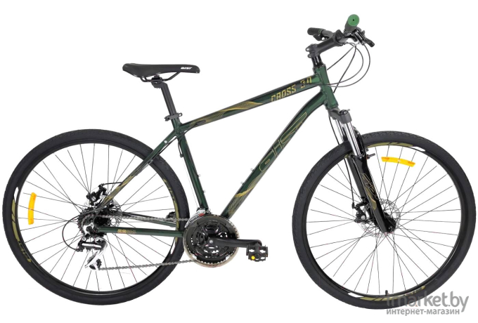 Велосипед AIST Cross 3.0 28 рама 19 дюймов 2020 зеленый