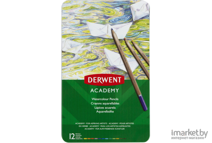 Товары для творчества Derwent Academy Watercolour 12 цветов