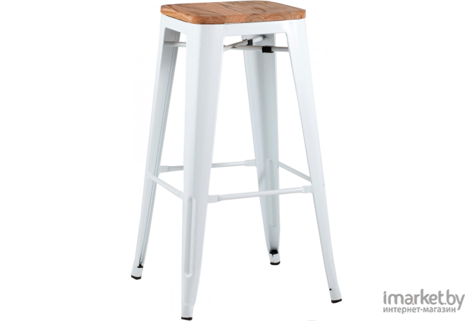 Стул Stool Group Tolix wood белый глянцевый