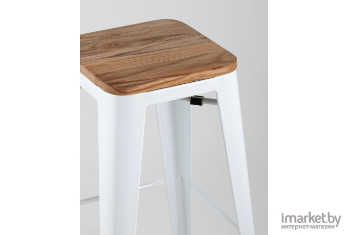 Стул Stool Group Tolix wood белый глянцевый