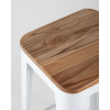 Стул Stool Group Tolix wood белый глянцевый