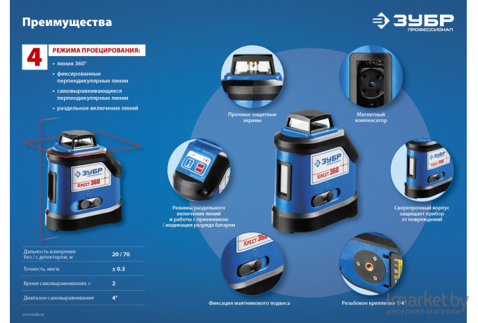 Лазерный нивелир Зубр Профессионал