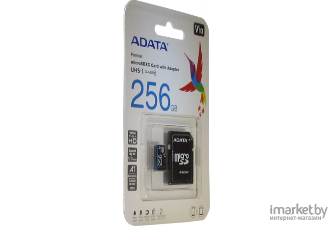 Карта памяти A-Data Premier 256GB 100/25MB/s (AUSDX256GUICL10A1-RA1)