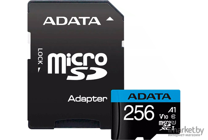Карта памяти A-Data Premier 256GB 100/25MB/s (AUSDX256GUICL10A1-RA1)