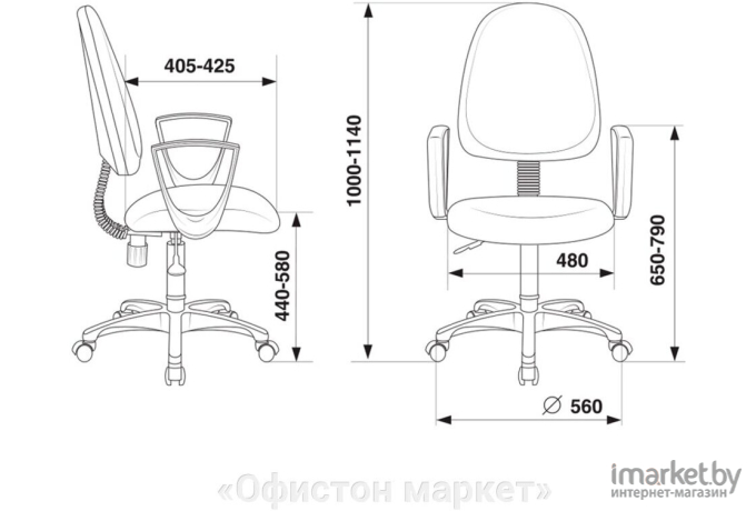 Офисное кресло Бюрократ CH-1300N/BLACK  Престиж+ 15-21 черный