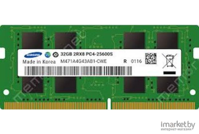 Оперативная память Samsung DDR4 32GB UNB SODIMM 3200