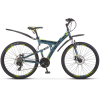 Велосипед Stels Focus MD 27.5 21-SP V010 рама 19 дюймов синий/неоновый зеленый [LU089832,LU083835]