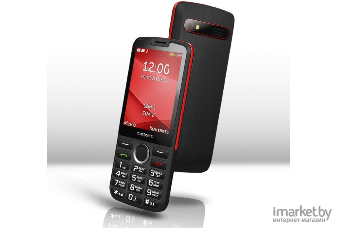 Мобильный телефон TeXet TM-308 черный/красный
