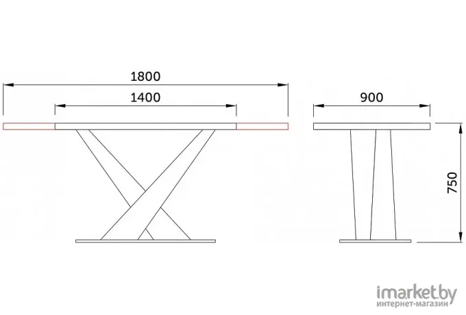 Стол Седия Adagio 140-180x90x75 лесной орех