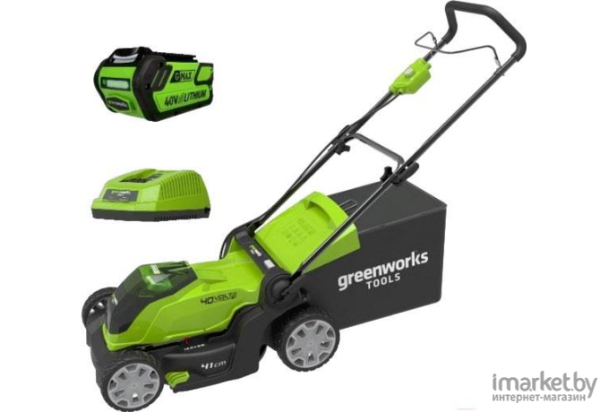 Газонокосилка аккумуляторная Greenworks G40LM41