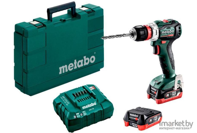 Дрель-шуруповёрт Metabo PowerMaxx BS 12 BL 2х4.0 LiIon+кейс