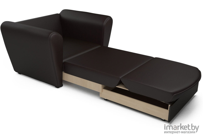 Кресло-кровать Mebel-Ars Квартет экокожа шоколад