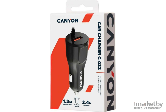 Автомобильное зарядное устройство Canyon CNE-CCA033B