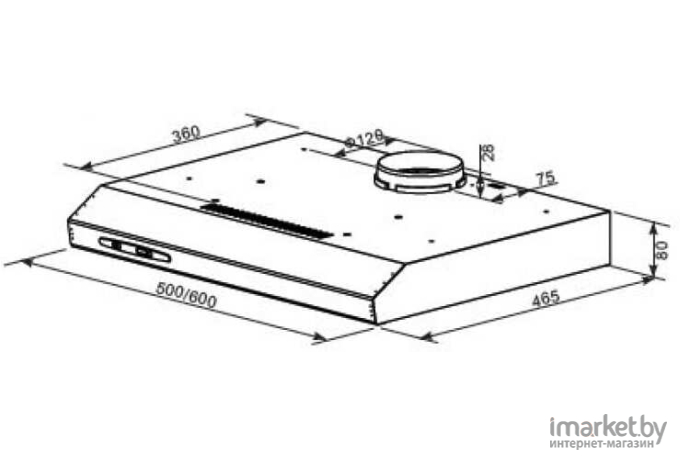 Вытяжка HOMSAir Horizontal 50 черный