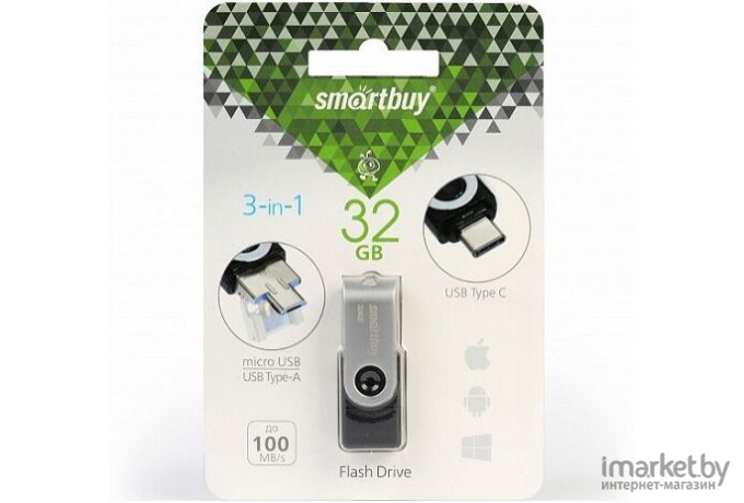 USB Flash SmartBuy Trio    Drive  32Gb