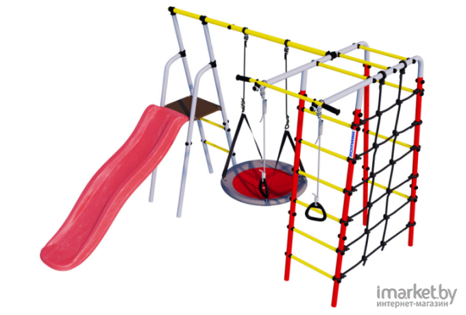 Уличный спортивный комплекс Romana Богатырь R.103.07.04 + Качели гнездо 1.Д-26.04