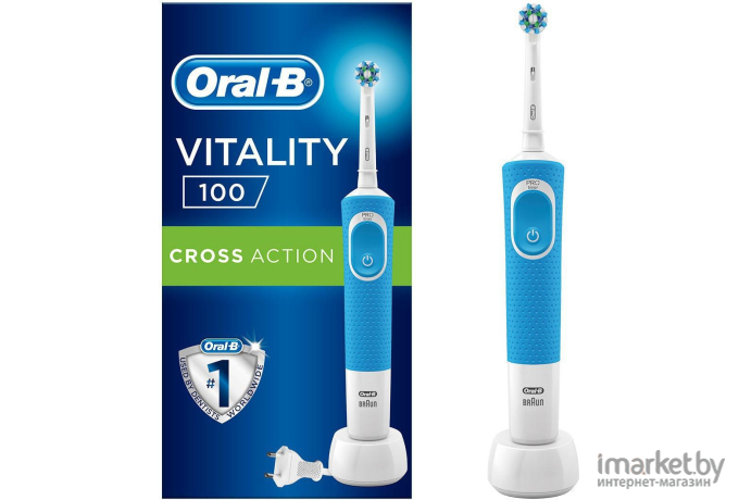 Электрическая зубная щетка Braun 3710 CrossAc D100.413.1 Blue