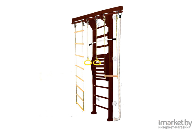 Шведская стенка Kampfer Wooden ladder Maxi Wall №5 Стандарт шоколадный/белый