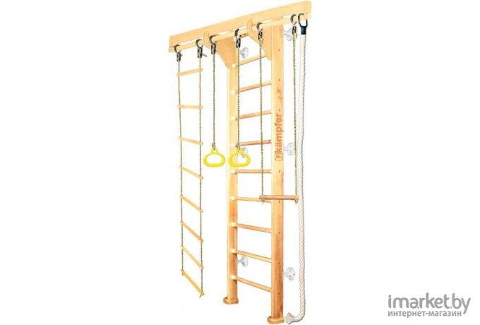 Шведская стенка Kampfer Wooden Ladder Wall №1 Стандарт натуральный/белый