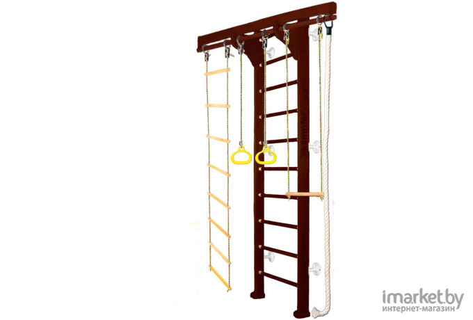 Детский спортивный комплекс Kampfer Wooden Ladder Wall №5 Стандарт шоколадный/белый