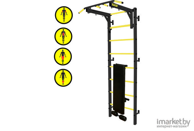 Шведская стенка Kampfer Mustang Professional черный/желтый