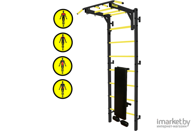 Шведская стенка Kampfer Olimpik Professional черный/желтый