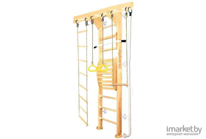 Детский спортивный комплекс Kampfer Wooden ladder Maxi Wall №1 Стандарт натуральный/белый