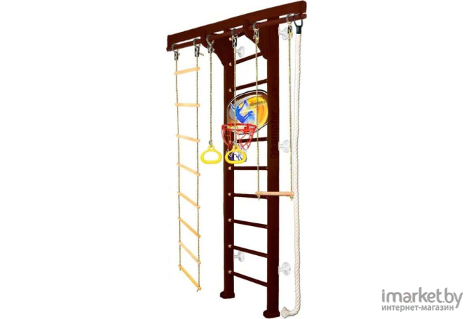 Шведская стенка Kampfer Wooden Ladder Wall Basketball Shield №5  Стандарт шоколадный/белый