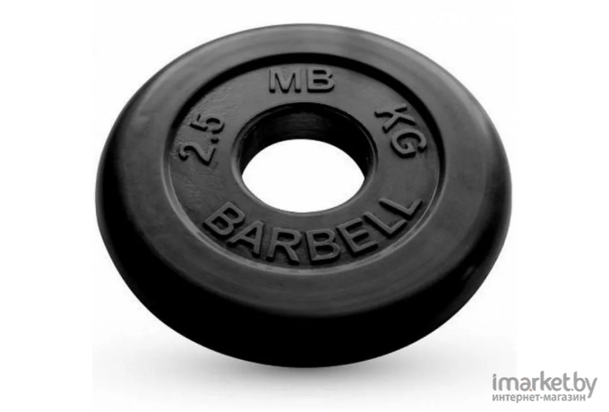 Диск для штанги MB Barbell Atlet d51 мм 2.5 кг черный