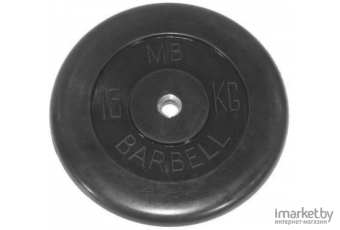 Диск для штанги MB Barbell Олимпийский d51 мм 15 кг черный
