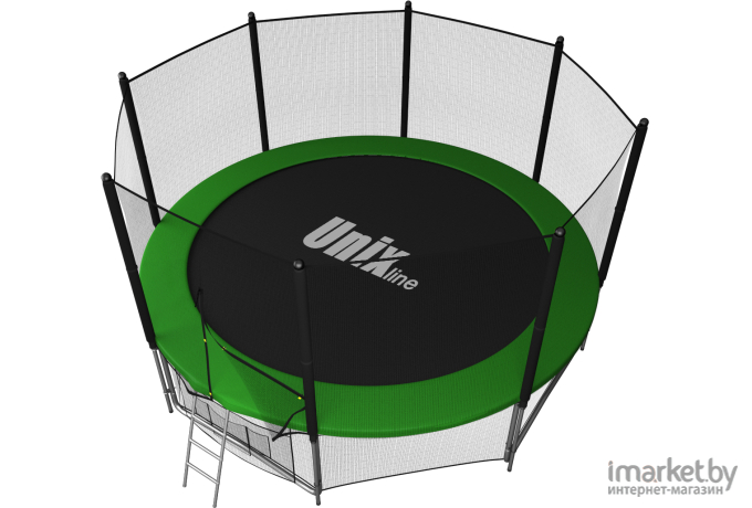 Батут Unix line outside 14 ft-427 см Classic с защитной сеткой и лестницей