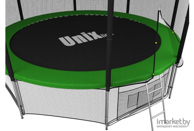 Батут Unix line outside Classic 12 ft с защитной сеткой и лестницей
